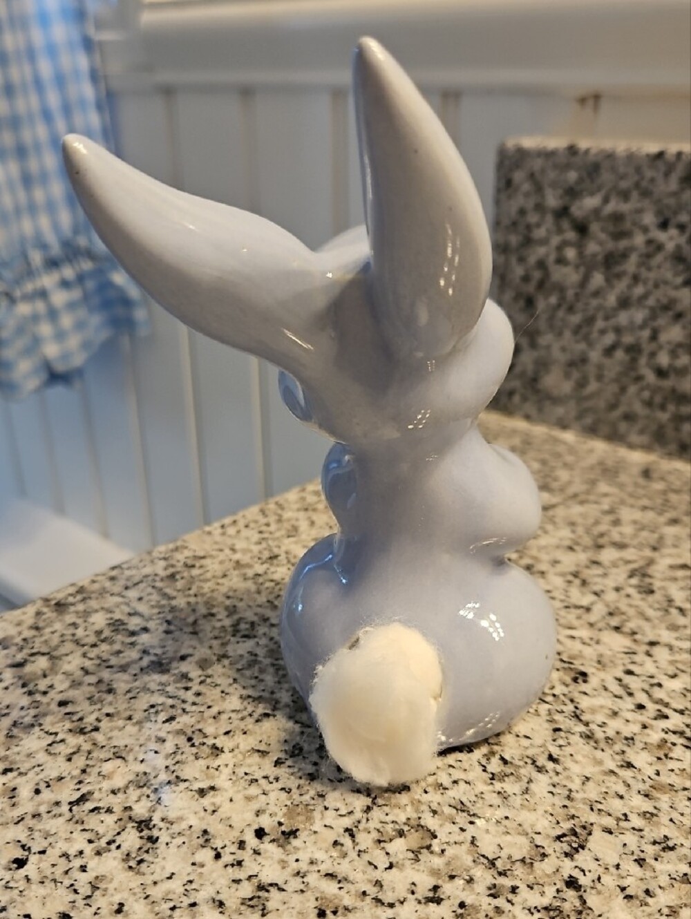 VTG 60s Blue Bunny Cotton Ball Dispenser - Picture 3 of 7